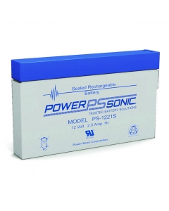 Power Sonic PS-1221S 12 volt 2 ah sealed lead acid battery