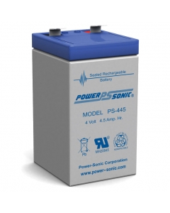 Power Sonic PS-445 Sealed Lead Acid Battery - 4 Volt 4.5 Amp Hour