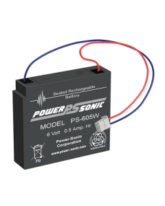 PS-605 - 6 Volt 0.5 Ah Sealed Lead Acid Battery