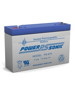 PS-670 - 6 Volt 7 Ah Sealed Lead Acid Battery
