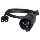 Star Car 3-Pin Golf Cart Charge Cable Assembly for use with Pro Charging Systems Eagle Series battery chargers.