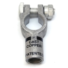 1/0 AWG Compression Terminal Connector, Straight Clamp, SAE Post, Made in USA