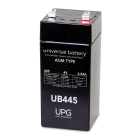 Universal UB445 / 40559 Sealed Lead Acid Battery, 4V 4.5AH