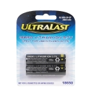 Ultralast 3.7V 2600mAh 18650 Li-Ion Battery, 2 Pack